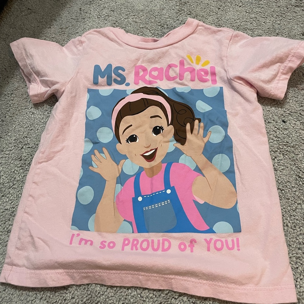 Pink Ms. Rachel Kids Short Sleeve Tee
